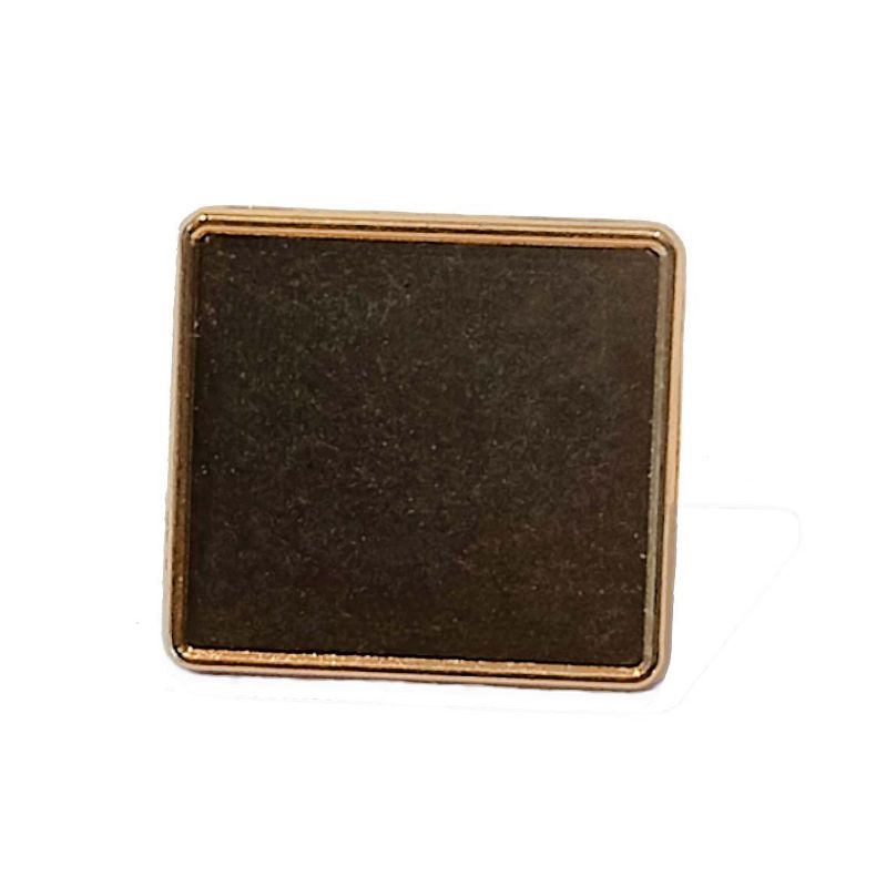 Premium Badge Blank rect. 22x20mm gold clutch fitting